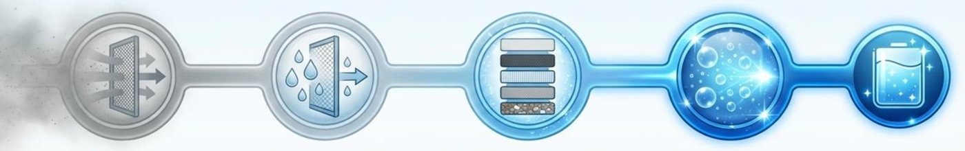 4-stufiger Filtrationsprozess