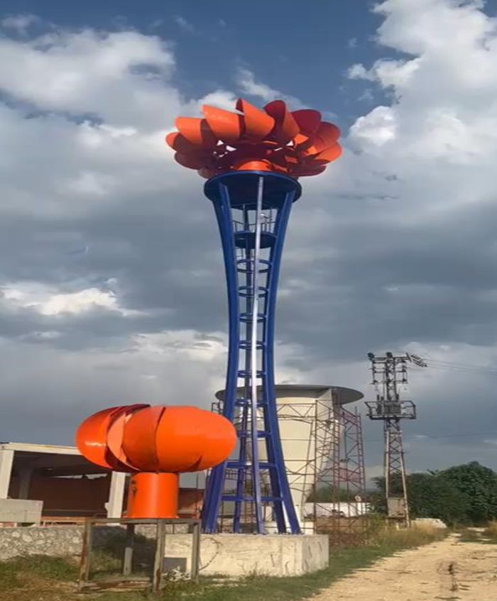 Küresel rotorlu rüzgâr türbini prototipi